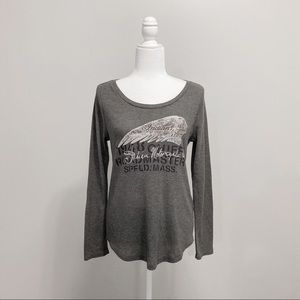 Lucky Brand Gray Indian Motorcycle Thermal Size M